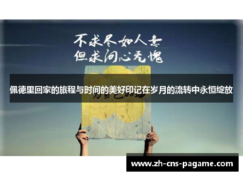 佩德里回家的旅程与时间的美好印记在岁月的流转中永恒绽放